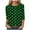 Dark Green, variant on St.Patricks Day Shirts Women 3/4 Sleeve Tshirt Blouses Funny Shamrock Irish Shirts Tops Outfits Clothes,Size M