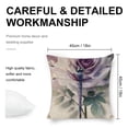 thumbnail image 2 of Dragonfly purple flower Linen toss pillowcase Decoration pillowcase Gift preferred 28x28" Cushion cover 2 set Sofa pillowcase Sofa bedroom living room car, 2 of 6