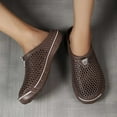 thumbnail image 6 of HNMKIU Slippers for Men and Women Fashion Solid Color Closed Toe Slides Comfortable Breathable Outdoor Home Shoes Lightweight Mens Summer Shoes Brown,41, 6 of 6