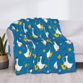 thumbnail image 3 of Yiaed Cartoon Goose Print Blanket Throw Blanket Soft Cozy Flannel Blanket for Home Bed Sofa Couch Chair-80"x60", 3 of 6