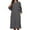 Dark Gray, variant on Long Hooded Zipper Bathrobe for Womens Flannel Robes Color: Dark Gray Size: M