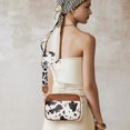 thumbnail image 6 of FALAN MULE Women's Leather Crossbody Bag, Cow Print Cell Phone Purse, Triple Zip Pocket, Adjustable Shoulder Strap, 6 of 8