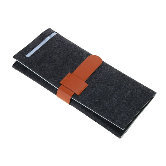 Portable Roll-up Felt Jewelry Roll Storage Bag Folding Travel Earrings Necklaces Bracelets Rings Container