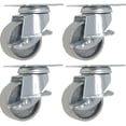 thumbnail image 1 of Ruedas giratorias Caster Wheels 4, totalmente de acero, con cierre de freno, 50 mm, 100 kg, 1 of 6