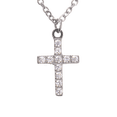 thumbnail image 1 of Collar para Mujer de Cruz con Zirconia Cúbica LuckyLy, Cadena y Dije de Acero Inoxidable, Modelo Kira plateado UNITALLA, 1 of 6