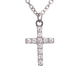 thumbnail image 1 of Collar para Mujer de Cruz con Zirconia Cúbica LuckyLy, Cadena y Dije de Acero Inoxidable, Modelo Kira plateado UNITALLA, 1 of 6