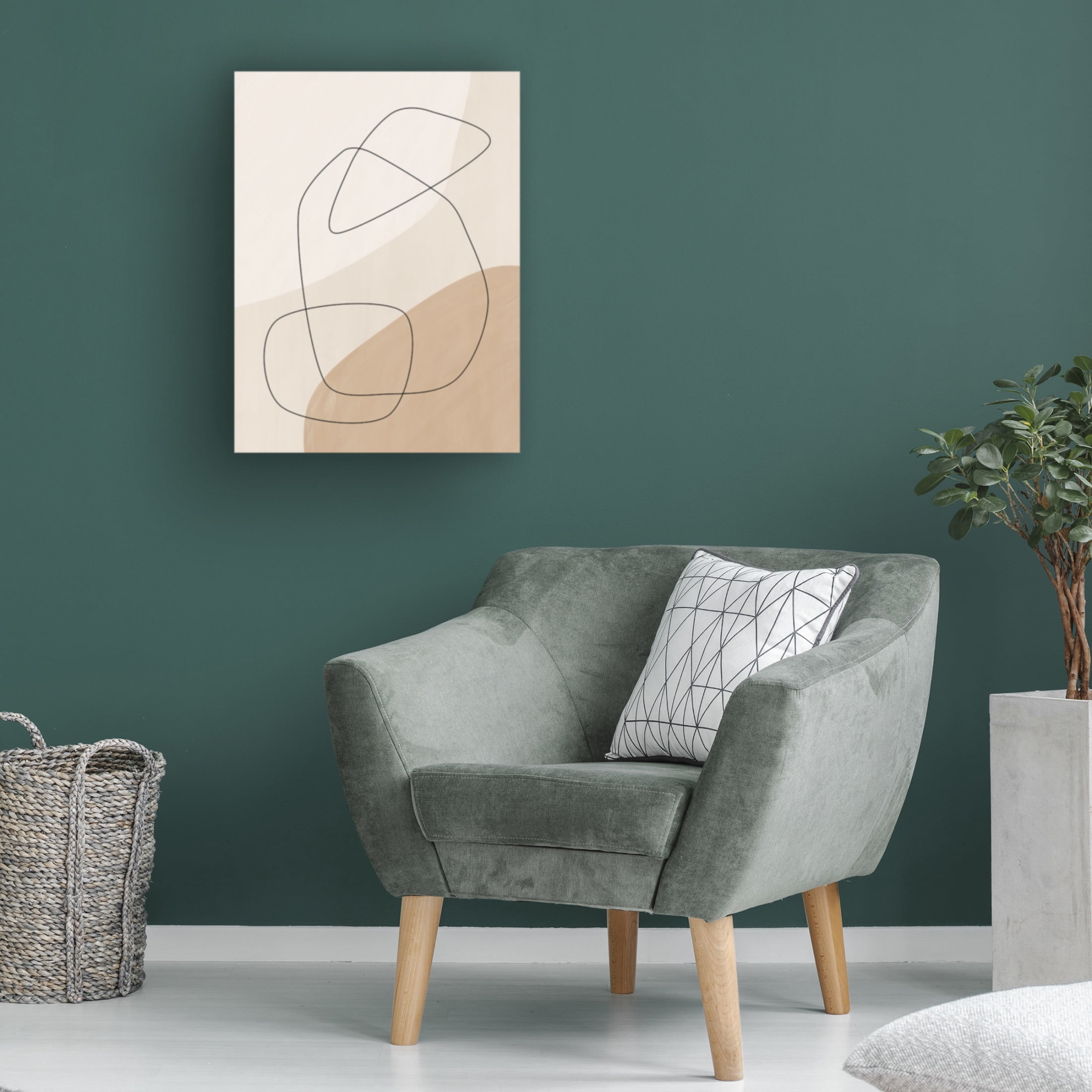 Trademark Fine Art Elena Ristova  Graphic Shapes a Lines Poster Canvas Wall Art