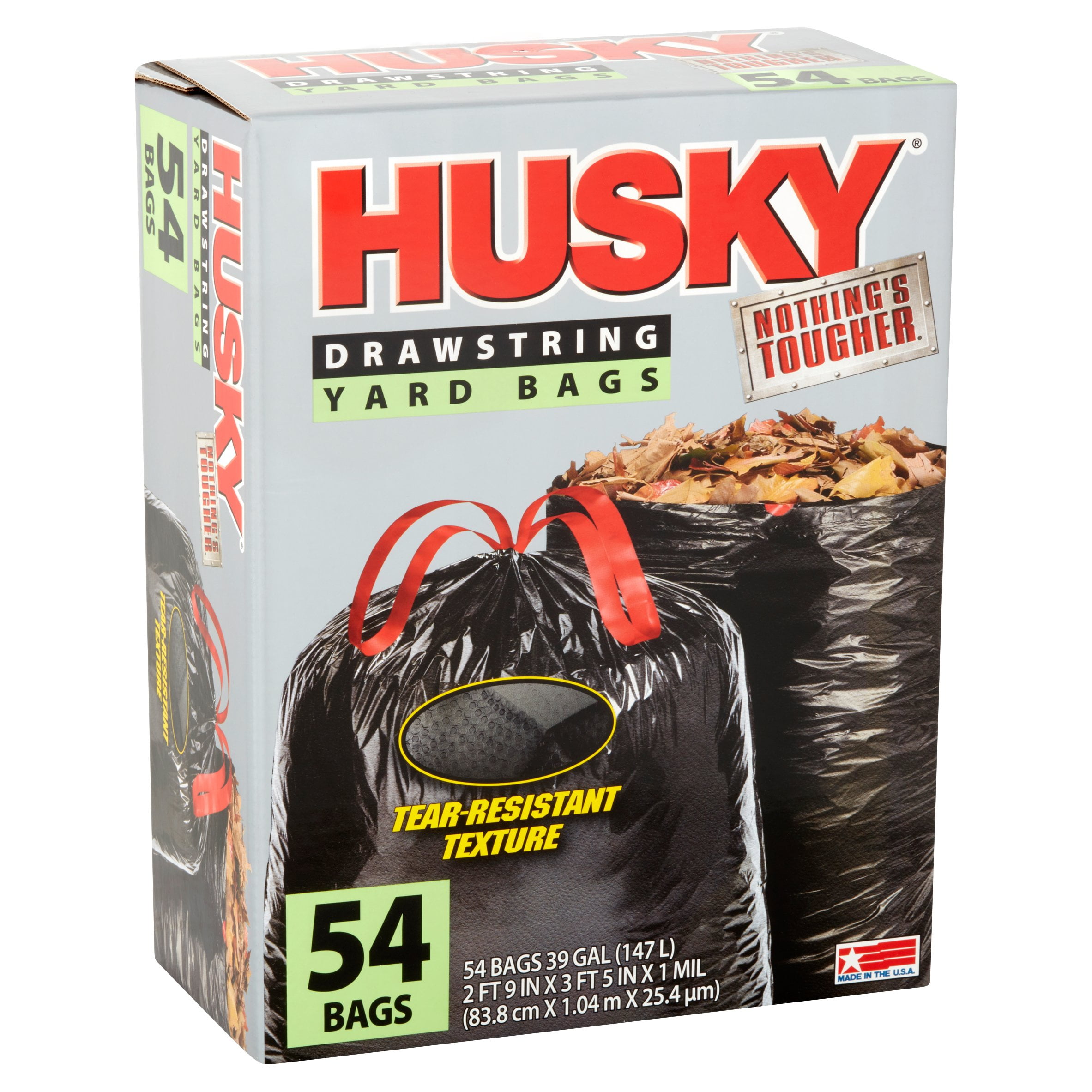 Husky Drawstring Yard Bags 54 count 39 gal 