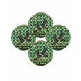 thumbnail image 7 of 15 Inch Round Placemats Set of 4, Happy St. Patrick's Non Slip Heat Insulation PP Table Mats, Cute Legs Coin Green Shamrock Leaves Washable Place Mats for Kitchen Dining Party Table Decor, 7 of 7