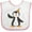 White and Pink, variant on Inktastic Cute Penguin, Baby Penguin, Penguin with Party Hat Boys or Girls Baby Bib