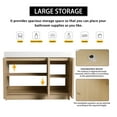 thumbnail image 6 of AVAXA Modern 48" Freestanding Bathroom Vanity with White Resin Sink & Soft-Close Cabinet Doors in Oak Finish, 6 of 18