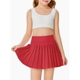 thumbnail image 4 of Pantalones deportivos Haloumoning para niñas de 4 a 14 años, rojos, con bolsillos, 4 of 5