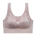 thumbnail image 1 of Cathalem Bralettes for Women Plus Size Full-Coverage Wirefree Bra Tagless for Everyday Wear,Purple M, 1 of 4