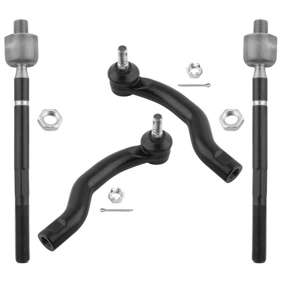 BOXI (Set of 4) Front Inner   Outer Tie Rods Fit for Toyota Rav4 2006 2007 2008 2009 2010 2011 2012 2013 2014 2015 2016 2017 2018 | Replaces ES800053 ES800054 EV800328