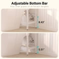 thumbnail image 4 of Bamboo Over the Toilet Storage Cabinet, 4-Tier Freestanding Bathroom Organizer with 2 Acrylic Doors, Toilet Paper Holder Hooks & Adjustable Shelves, White, 4 of 10