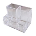 thumbnail image 1 of Desk Pen Holder, Stable Clear Pencil Organizer Cup 3 Compartments  for Study Room, 1 of 8