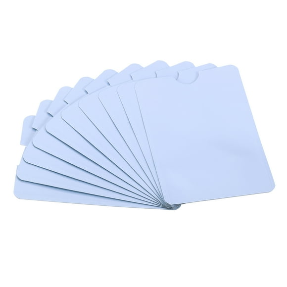 Unique Bargains RFID Blocking Sleeves Identity Theft Prevention Credit Card Secure Protector Holder Sleeves Blue 10Pack