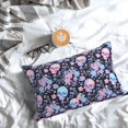thumbnail image 5 of Naloa cool Skull flower Pillow Covers, Throw Pillow Case Cushion Covers,Cushion for Bedroom,Couch,Home-20"x30", 5 of 6