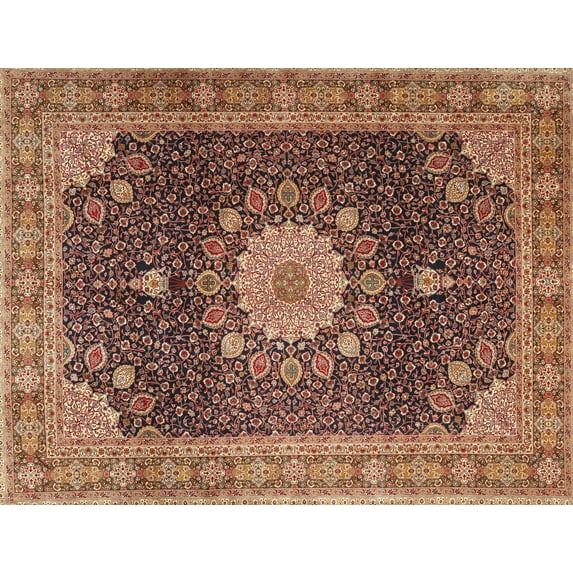 Ahgly Company Indoor Rectangle Traditional Sand Brown Persian Area Rugs, 6' x 9'
