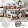 thumbnail image 6 of Funny Cow Fall Outdoor Waterproof Pillow Covers, Thanksgiving Pumpkin Bathtub Auqa Gradient Decorative Rectangle Throw Pillowcase Sofa Cushion Sham for Patio/Couch/Chair, 20"x12" 2 Pack, 6 of 8