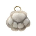 thumbnail image 5 of Cat Paw Squeeze, Cat Keychain, Key Rings for Car Keys, 3X3 In, Lavender Off-White, Faux, Gold Keychain Clip, Daily Accessorizing, Handbag Decoration, 1 Pc, 5 of 7