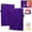 Purple, variant on Decase Folio Case for Samsung Galaxy Tab A11 2025 / A9 8.7" 2023,Embossed PU Leather Soft TPU Back Shockproof Cover,with Elastic Strap Card Slot Flip Stand Wallet Case,Purple