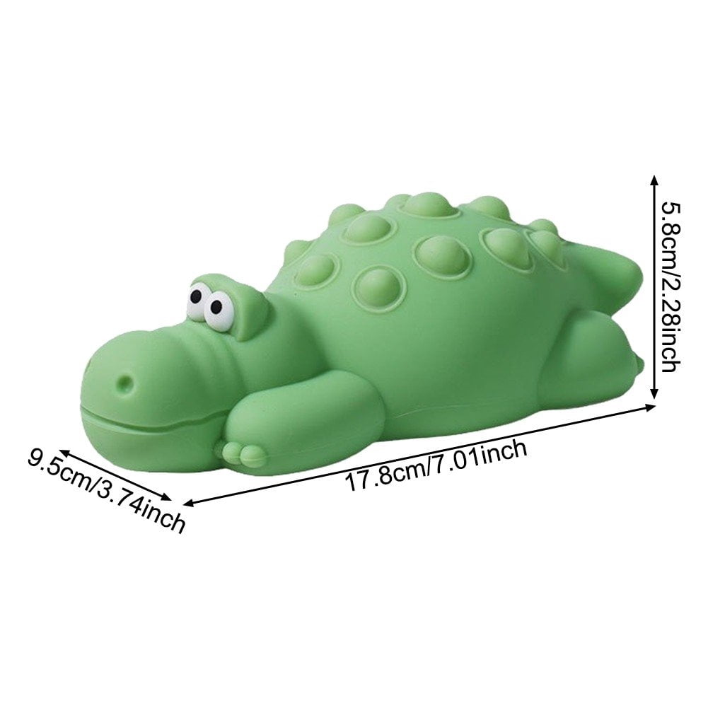 Jiibva Alligator Night Light, 7 Colour Changing Portable Touch Baby Lamp, USB Rechargeable Silicone Animal Night Light for Bedroom Decor