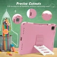 thumbnail image 5 of Kids Case for Apple iPad Pro 11 Inch 2024/2022/2021/2020/2018/ iPad Air 11 2024/ iPad Air 5 4, Lightweight Kids Friendly Kickstand Handle Cute Ladder Design Bumper Back Cover for Girls Boys,Pink, 5 of 6