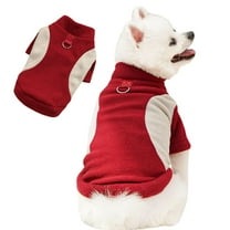 Winter Dog Pullover Sweater Puppy Pajamas,Warm Pet Sweatshirt Clothes With D-Ring For Small Medium Large Dogs Red 4XL