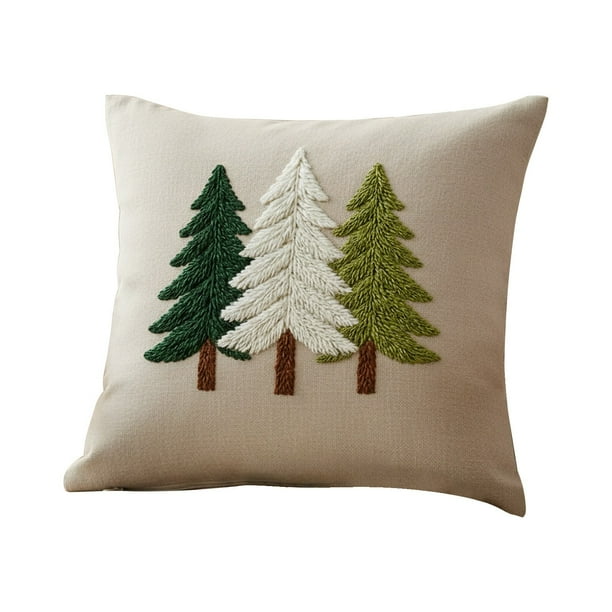 Cubiertas de Almohada de Navidad 17.7x17.7 Pulgadas Decorativas para la Decoración Del Hogar