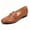 Brown PU, variant on Women's Loafers Flats Leather Backless Slip On Office Casual Shoes
