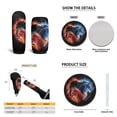 thumbnail image 6 of Yuyamidu Fire Wolf Car Seat Covers Full Set of 15 Starry Sky Car Floor Mats Steering Wheel Cover Seat Belt Cover Coaster Gear Shift Knob Cover Set, 6 of 6