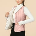 thumbnail image 4 of Brilliant Sleeveless Overcoat Women Winter Coat Fashion Womens Waistcoat Gilet Jacket Coat Outerwear Solid Keep Warm Tops clearance clothes under $5.00, 4 of 8