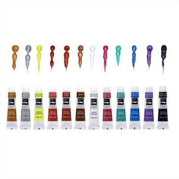 Metallic Acrylic Paints by Artist's Loft Necessities - Assorted Metallic Colors for Painting - Crafts & Mixed Media - 12 Pack