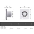 thumbnail image 4 of Ventilador de 100 mm, Extractor de Aire con Válvula Antirretorno + Mosquitera Integrada, 12 W, dB43, para Baño, Cocina, Oficina, WC, 4 of 5
