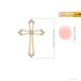 thumbnail image 3 of ANGARA Natural Pointed Open Cross Pendant with Diamonds in 14K Yellow Gold for Women (Size-1mm| Color-K| Clarity-I3) | April Birthstone, Anniversary, Jewelry Gift for Women | Natural Diamond Necklace, 3 of 7