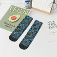 thumbnail image 5 of Uemuo Love Music Printed Crew Socks, Moisture-Wicking Socks, Athletic Socks for Men Breathable Cushion Socks Casual Sport Socks for Running Traveling, 5 of 6