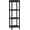 Black, variant on Small Bookcase, Industrial Style Bookshelf for Narrow Spaces, 4-Tier Square Book Shelf Stand, Easy to Install, Wooden Storage Rack Display Shelf, Corner Shelf for Living Room, Black BK08CJ01