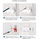 thumbnail image 3 of 4 piece magnetic latch lock push open cabinet door closure for cupboard drawer, 3 of 4