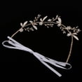 thumbnail image 2 of Flores De Hojas Adorno De Diadema Hecho A Mano Accesorio De Novia Elegante Zulema Hairband cristalino de las mujeres, 2 of 8