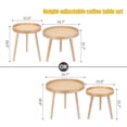 thumbnail image 3 of Juego de mesa de café ZYBT de ratán bohemio natural redondo (2 piezas), 3 of 8