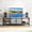 Gray-58inch, variant on 65 Inches TV Stand for TV Up to 75 Inches, TV Console with 2 Closed Storage Spaces and Open Shelves, Bedroom TV Stand with Adjustable Feet for Living Room, Bedroom