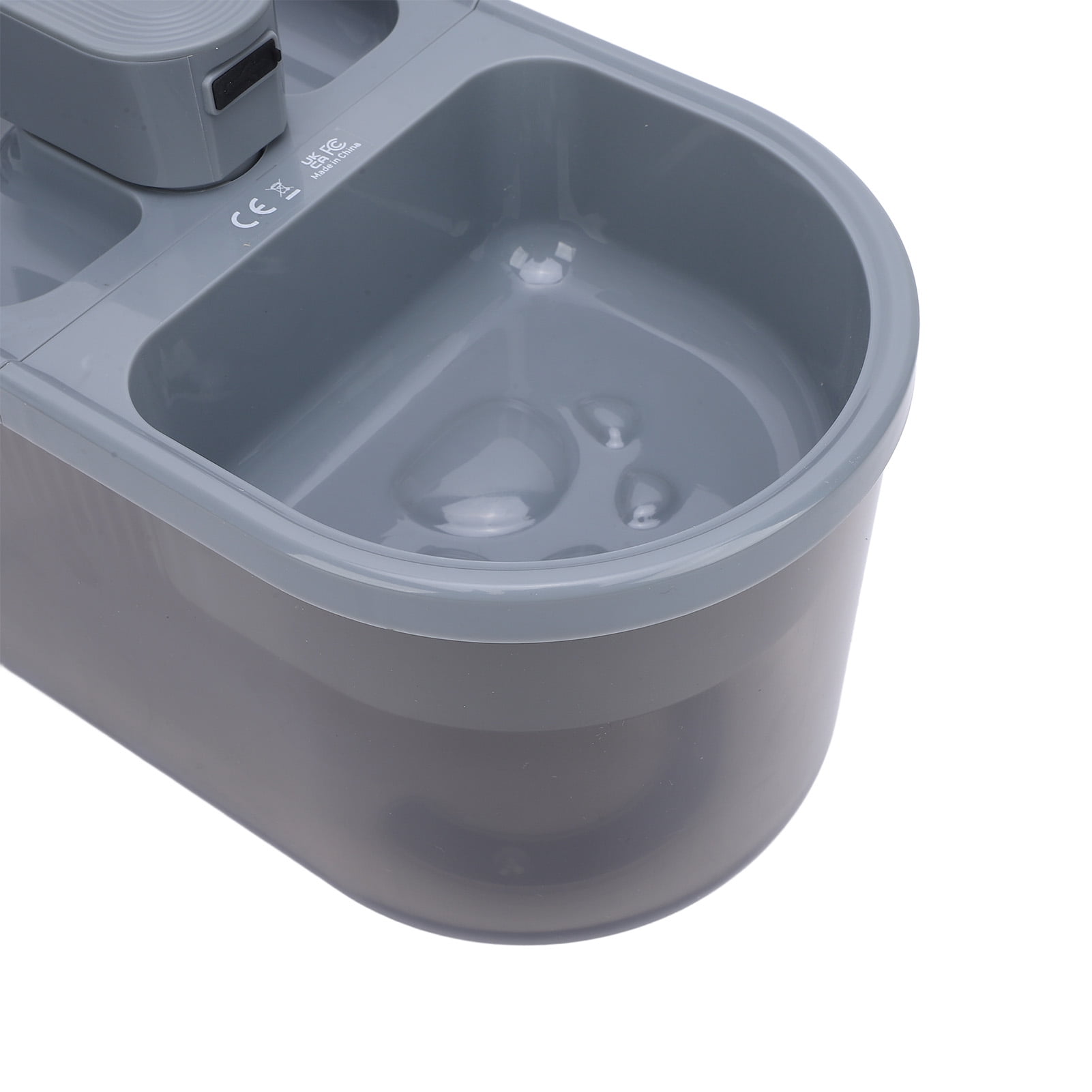 Yajisi Premium Smart Cat Water Fountain Quiet Operating Rechargeable Automatic Pet Water Dispenser for Home Use Gray Finish Includes Advanced Filtration System and Built-in 2000mAh Battery