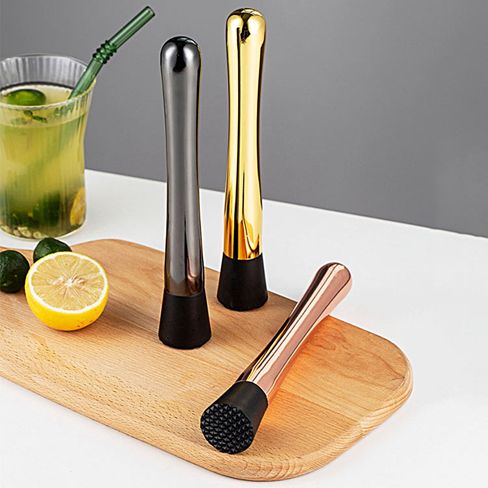 Wharick Stainless Steel Cocktail Muddler, Bar Muddler, Ice Stick