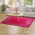 thumbnail image 3 of Bandana Pattern Carpet for Home Decoration Soft Comfy Rugs for Bedroom Living Room Bathroom Entrance Non-slip Comfort Mat, 3 of 7