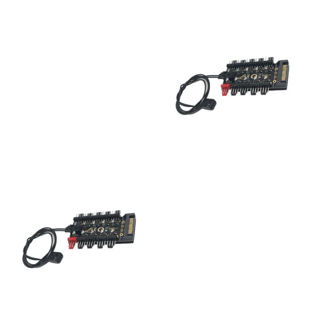 Sidaley Ventiladores de refrigeración para ordenador de escritorio, controlador de temperatura de velocidad del concentrador, adaptador de Alimentado por SATA 2piezas