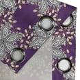 thumbnail image 4 of Ambesonne Moroccan Grommet Curtain, Vintage Floral Petals, 50" x 96", Earth Yellow Purple, 4 of 6
