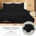 thumbnail image 3 of Royale Linens 3-Piece Black Duvet Bedding Sets, Full, 3 of 8