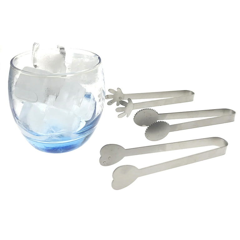 DAILY KISN Ice Tongs Sugar Cubes Tongs - 6 Pack Stainless Steel