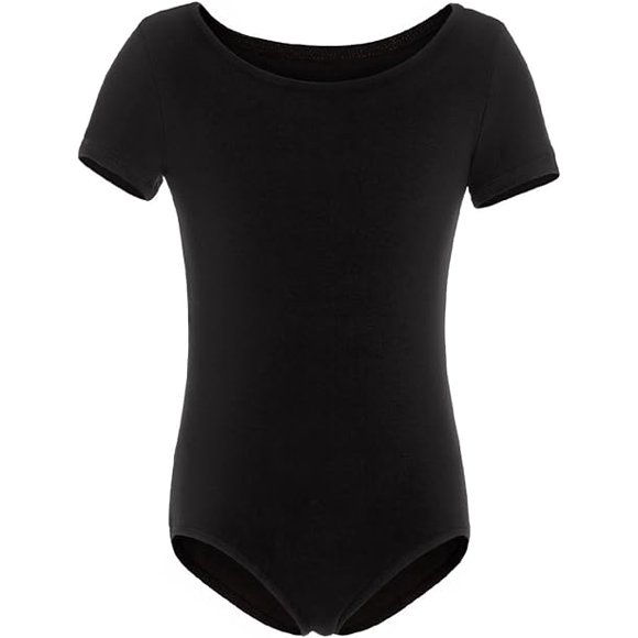 VINGT ANS Justaucorps de Base à Manches Courtes pour Filles, Équipe, Ballet, Danse, Gymnastique